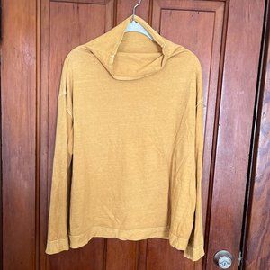 Free People We The Free mock neck oversize long sleeve tee, S